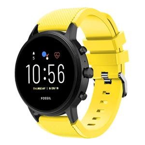 Strap-it Fossil Gen 4 Explorist (HR) siliconen bandje (geel)