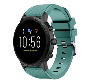Strap-it Fossil Gen 4 Explorist (HR) siliconen bandje (dennengroen)