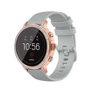 Strap-it Fossil Gen 4 Venture (HR) siliconen bandje (grijs)