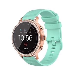 Strap-it Fossil Gen 4 Venture (HR) siliconen bandje (aqua)