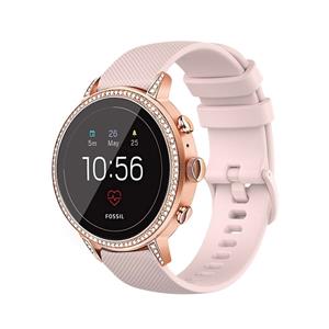Strap-it Fossil Gen 4 Venture (HR) siliconen bandje (roze)