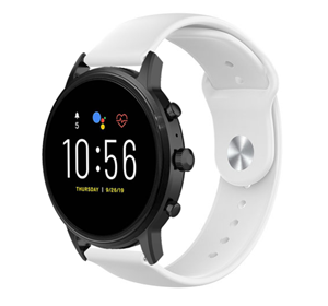 Strap-it Fossil Gen 4 Explorist (HR) sport band (wit)