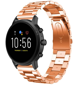 Strap-it Fossil Gen 4 Explorist (HR) stalen band (rosé goud)