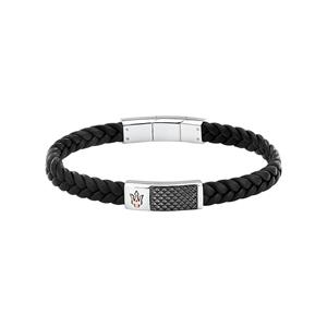 Maserati Armband Edelstaal, Leer
