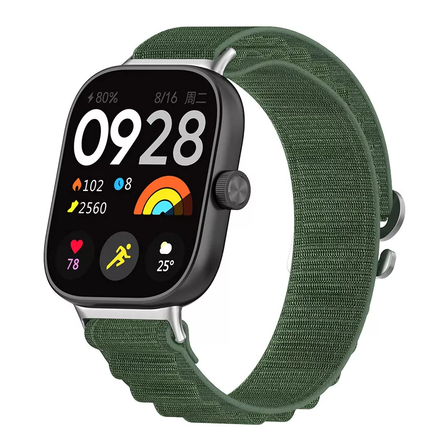 Strap-it Xiaomi Smart Band 9 Pro Alpine nylon bandje (groen)