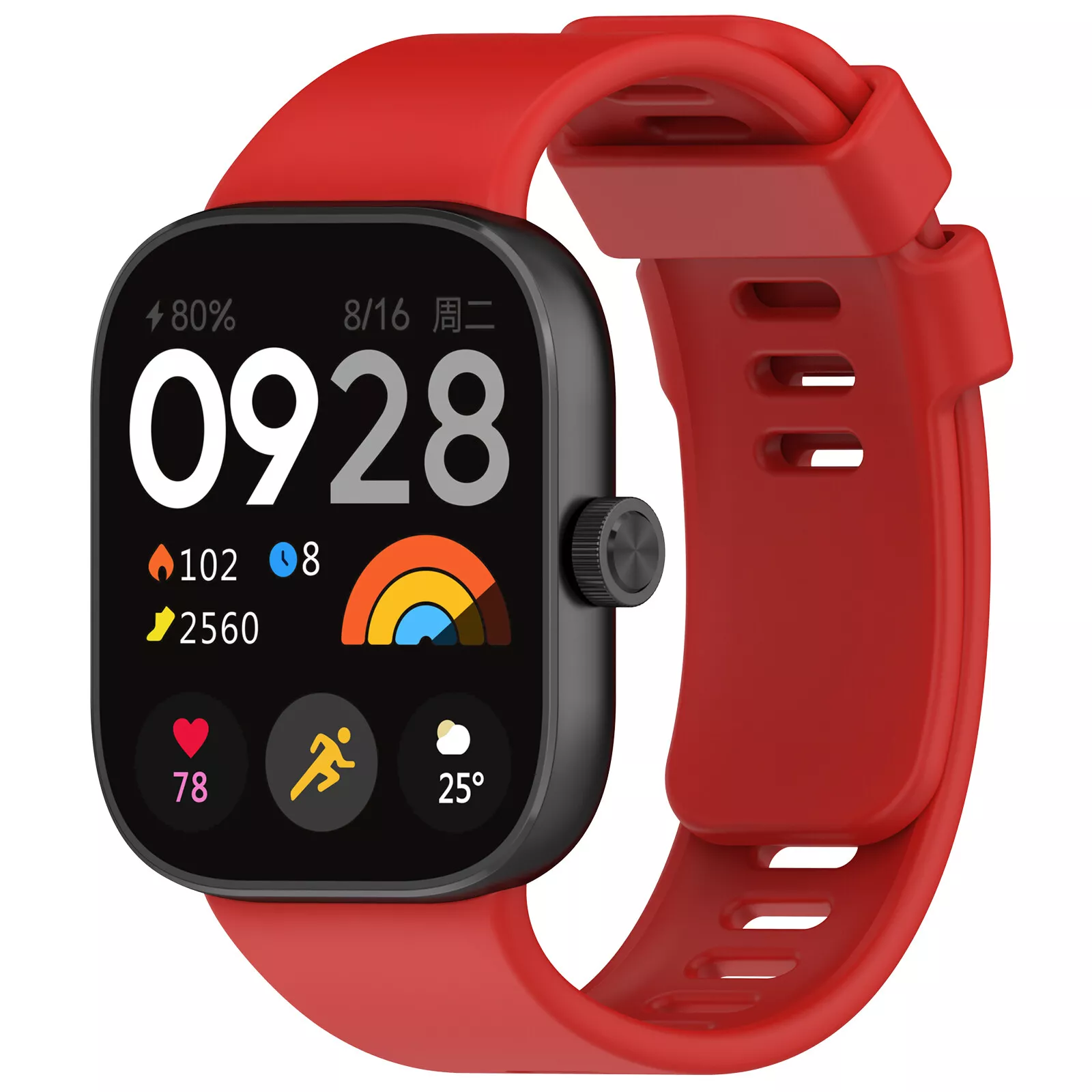 Strap-it Xiaomi Smart Band 8 Pro siliconen bandje (rood)