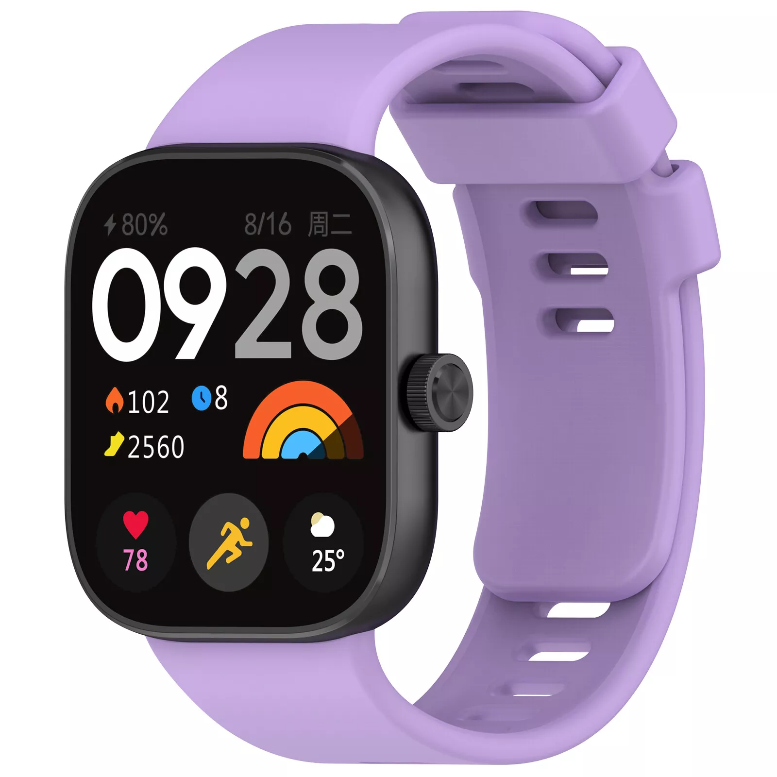 Strap-it Xiaomi Smart Band 9 Pro siliconen bandje (lichtpaars)