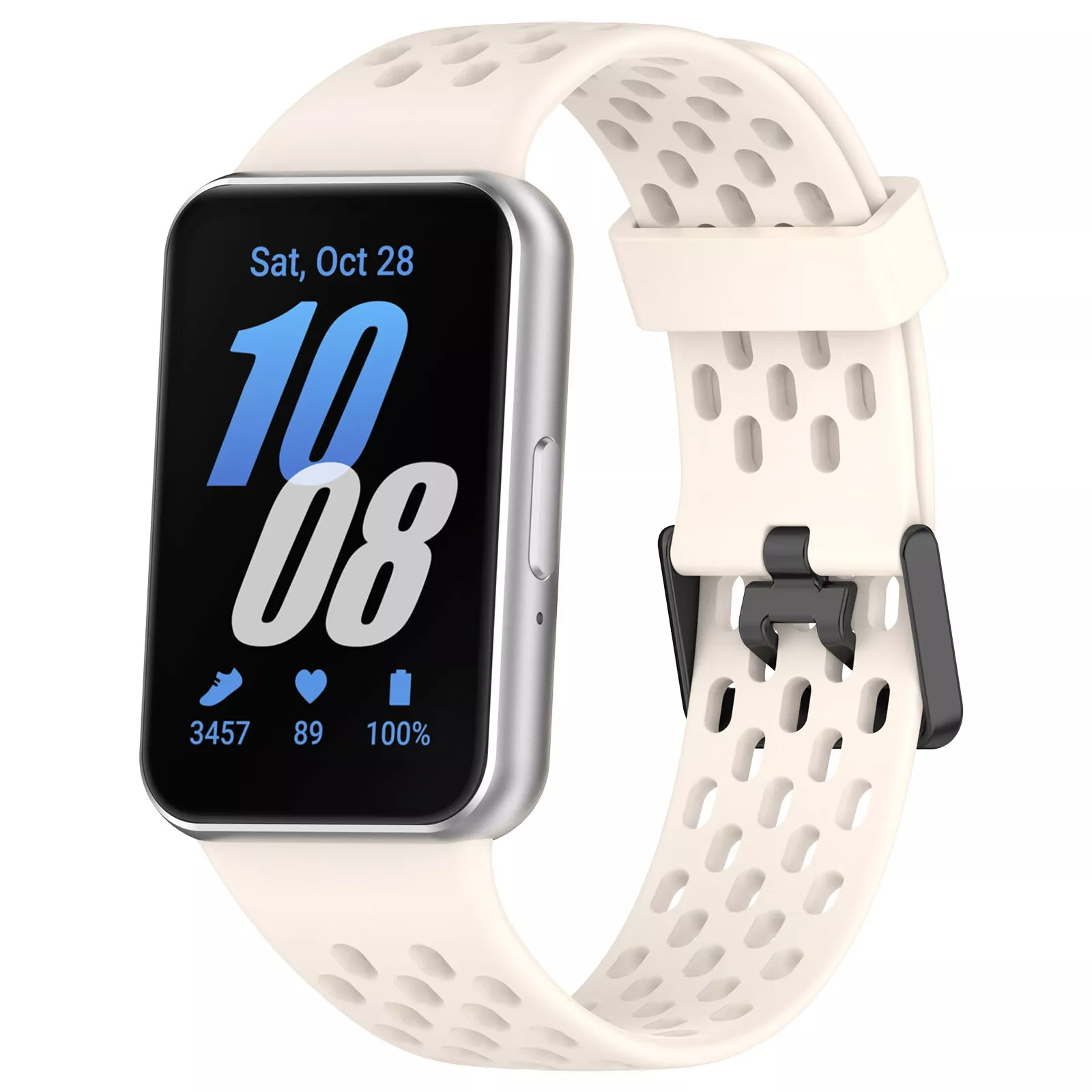 Strap-it Samsung Galaxy Fit 3 ademend siliconen bandje (sterrenlicht)
