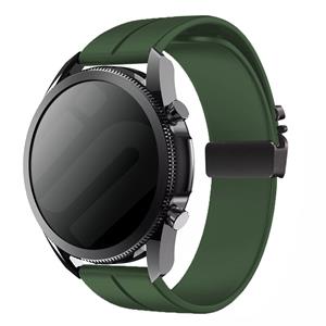 Strap-it Samsung Galaxy Watch 7 - 44mm siliconen band met P-buckle (groen)