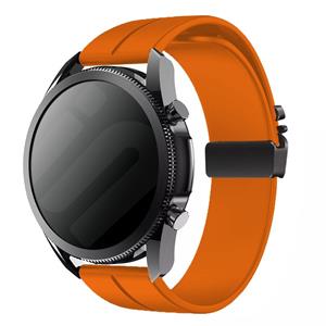 Strap-it Samsung Galaxy Watch Active siliconen band met P-buckle (oranje)