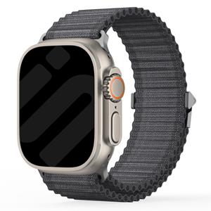 Strap-it Apple Watch outdoor nylon bandje (zwart)