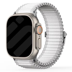 Strap-it Apple Watch outdoor nylon bandje (wit)