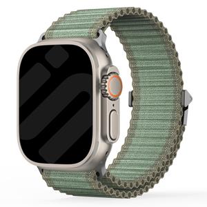 Strap-it Apple Watch outdoor nylon bandje (donkergroen)