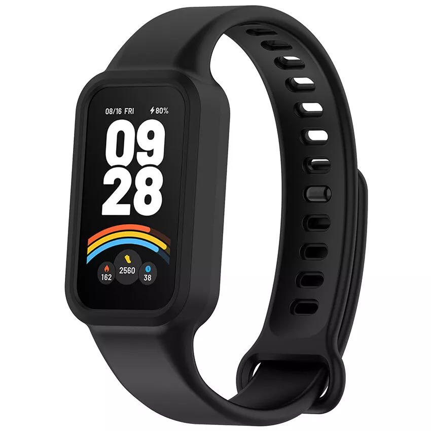 Strap-it Xiaomi Smart Band 9 Active siliconen bandje (zwart)