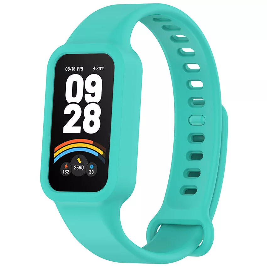 Strap-it Xiaomi Smart Band 9 Active siliconen bandje (aqua)