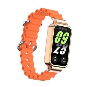 Strap-it Xiaomi Smart Band 9 Active Ocean siliconen bandje (oranje)