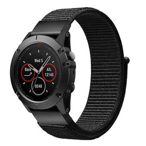 Strap-it Garmin Instinct E - 40mm nylon band (zwart)