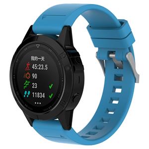 Strap-it Garmin Instinct E - 40mm glossy silicone band (lichtblauw)