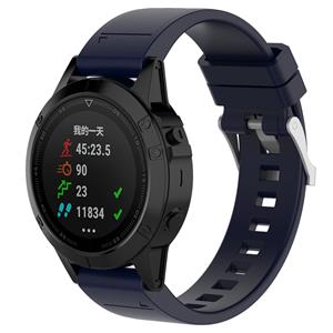 Strap-it Garmin Instinct E - 45mm glossy silicone band (donkerblauw)