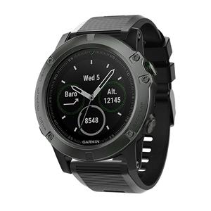 Strap-it Garmin Instinct 3 - 50mm siliconen bandje (zwart)