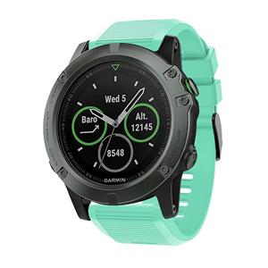 Strap-it Garmin Instinct 3 - 50mm siliconen bandje (aqua)
