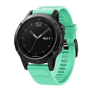 Strap-it Garmin Instinct 3 - 45mm siliconen bandje (aqua)