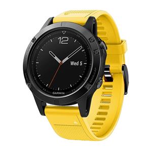 Strap-it Garmin Instinct 3 - 45mm siliconen bandje (geel)