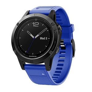 Strap-it Garmin Instinct 3 - 45mm siliconen bandje (blauw)