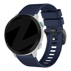 Strap-it Bandz Garmin Instinct 3 - 45mm siliconen band met gesp (donkerblauw)