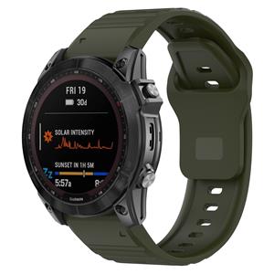 Strap-it Garmin Instinct 3 - 45mm outdoor siliconen band (legergroen)