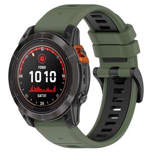 Strap-it Garmin Instinct E - 45mm sport gesp band (olijfgroen/zwart)