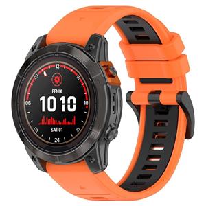 Strap-it Garmin Instinct E - 45mm sport gesp band (oranje/zwart)