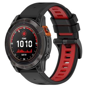 Strap-it Garmin Instinct 3 - 45mm sport gesp band (zwart/rood)