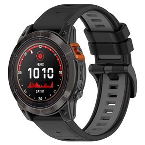 Strap-it Garmin Instinct 3 - 45mm sport gesp band (zwart/grijs)