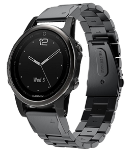 Strap-it Garmin Instinct E - 40mm stalen band (zwart)