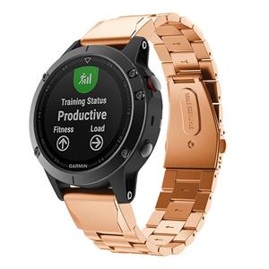 Strap-it Garmin Instinct E - 45mm stalen band (rosé goud)