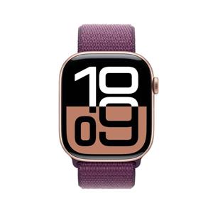 Apple Watch Series 10 GPS + Cellular 46mm Aluminium Case met Plum Sport Loop Smartwatch Roze
