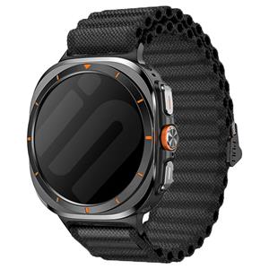 Strap-it Samsung Galaxy Watch Ultra outdoor nylon bandje (zwart)