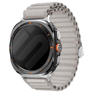 Strap-it Samsung Galaxy Watch Ultra outdoor nylon bandje (wit)