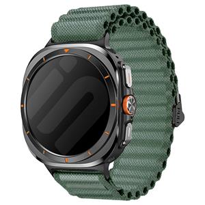 Strap-it Samsung Galaxy Watch Ultra outdoor nylon bandje (donkergroen)
