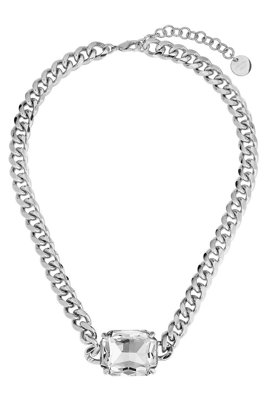 Dyrberg Kern Dyrberg/Kern Tagona Necklace, Color: Silver/Crystal, Onesize, Women