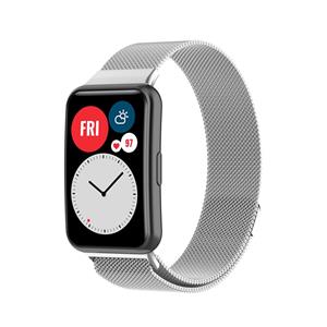 Strap-it Huawei Watch Fit SE Milanese band (zilver)