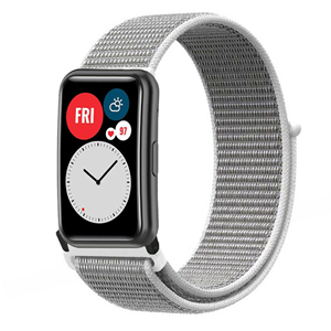 Strap-it Huawei Watch Fit SE nylon bandje (zeeschelp)