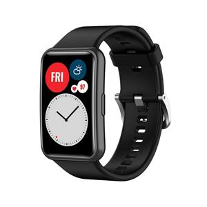 Strap-it Huawei Watch Fit SE siliconen bandje (zwart)