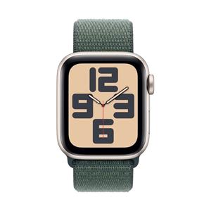 Apple Watch SE GPS 40mm Aluminium Case met Lake Green Sport Loop Smartwatch Grijs