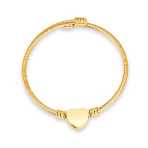 Urnwebshop RVS Aurora Armband met Ashanger Hartje, Goudkleur 