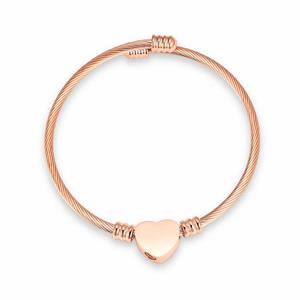 Urnwebshop RVS Aurora Armband met Ashanger Hartje, Roze 