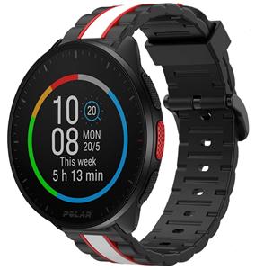 Strap-it Polar Pacer Special Edition Band (zwart/wit)