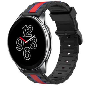 Strap-it OnePlus Watch Special Edition band (zwart/rood)