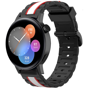 Strap-it Huawei Watch GT 3 42mm Special Edition band (zwart/wit)